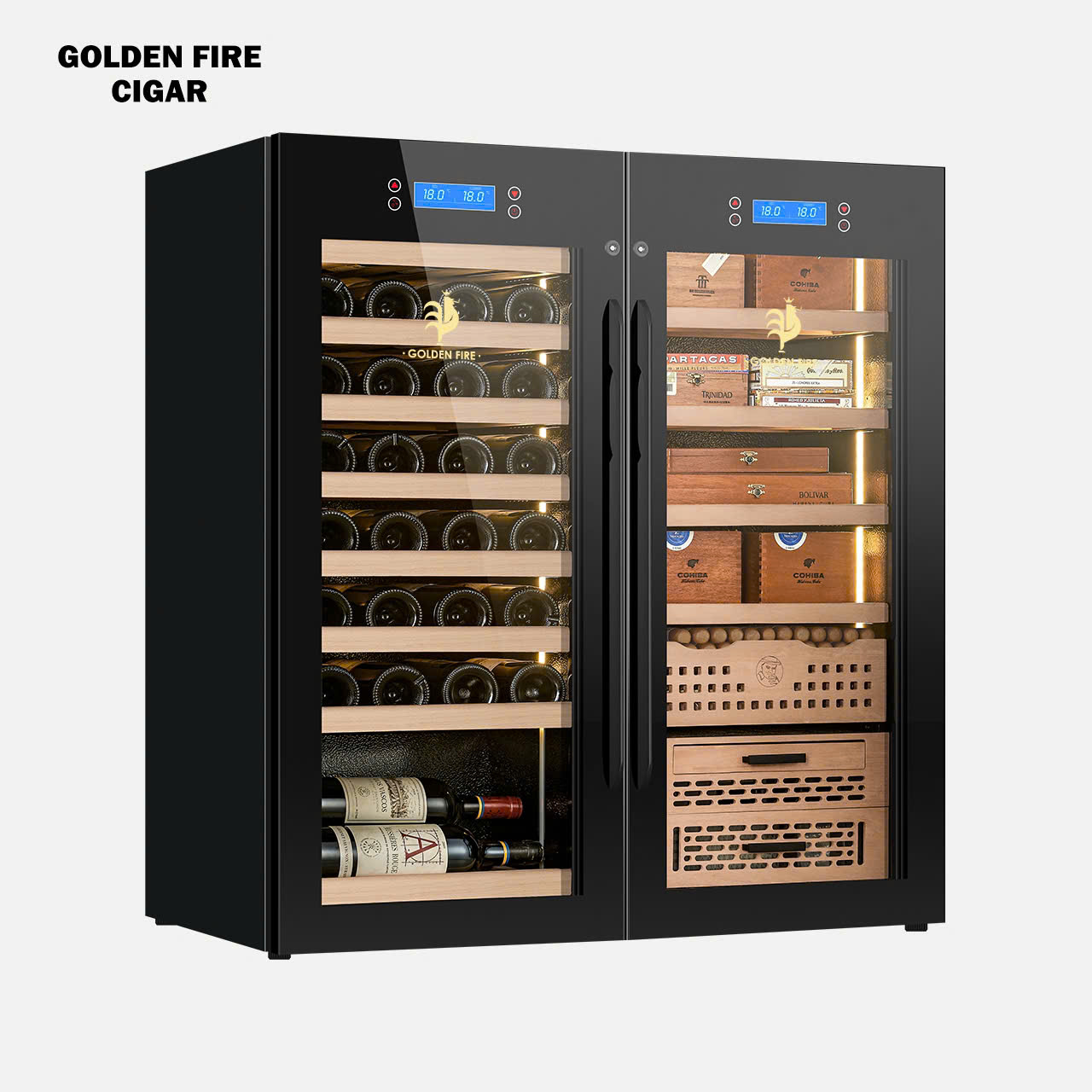 Tủ xì gà rượu vang GOLDEN FIRE GF 298428